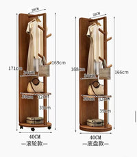 Wooden Rotatable Full Body Mirror