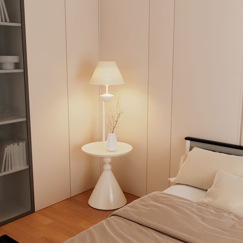 Bedside Table with Lamp