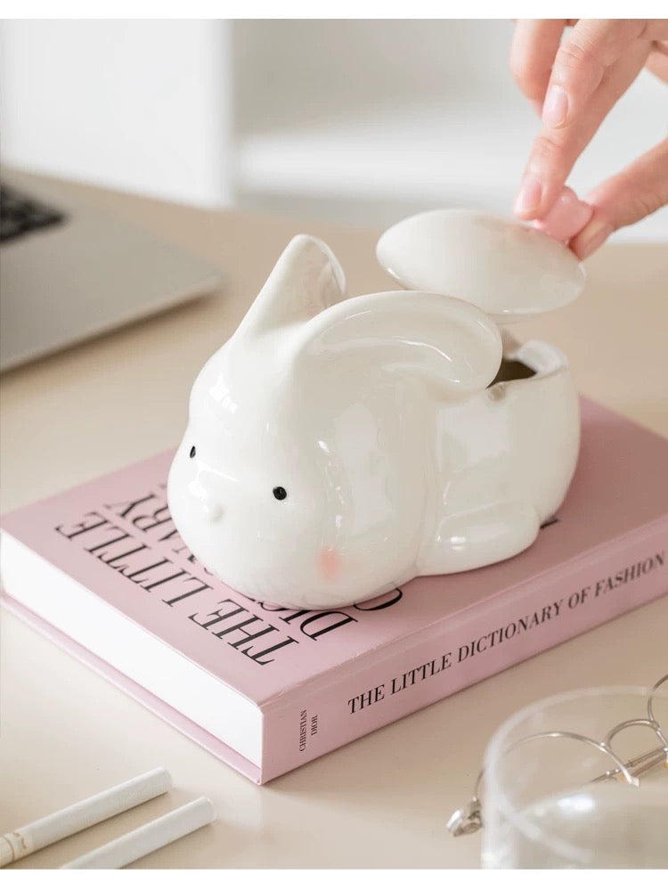 Bunny Charm Ceramic Ashtray