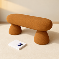 Milo Cloud Bouclé Bench – Modern Upholstered Entryway Shoe Bench