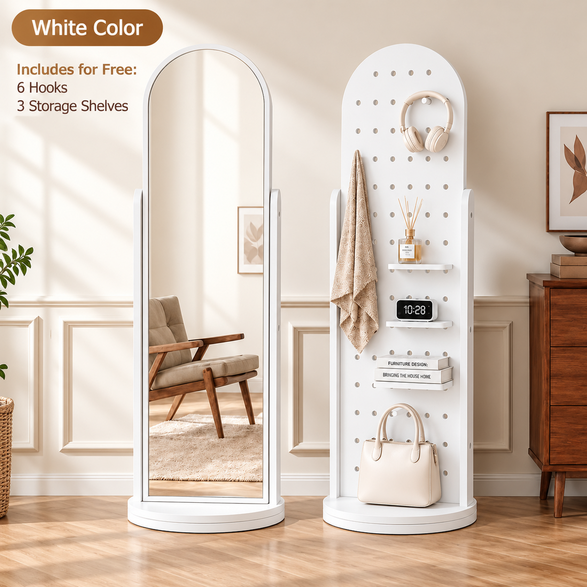 Arched Haven Storage Mirror