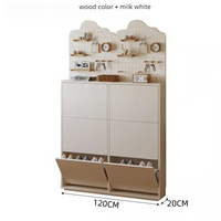 SlimNest Wall-Mount Shoe Cabinet With Pegboard Organizer