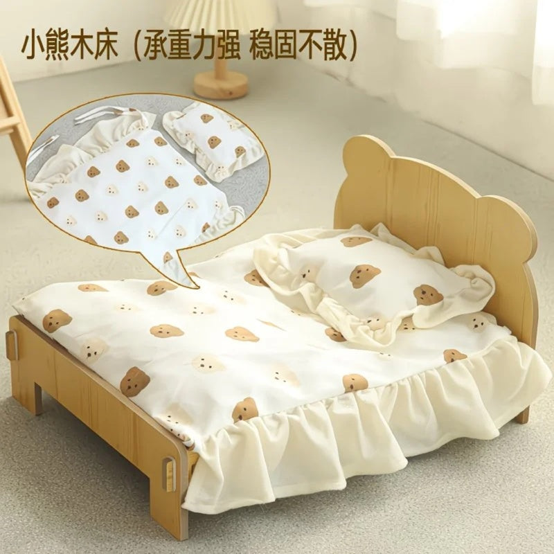 Cozy Cub Wooden Pet Bed