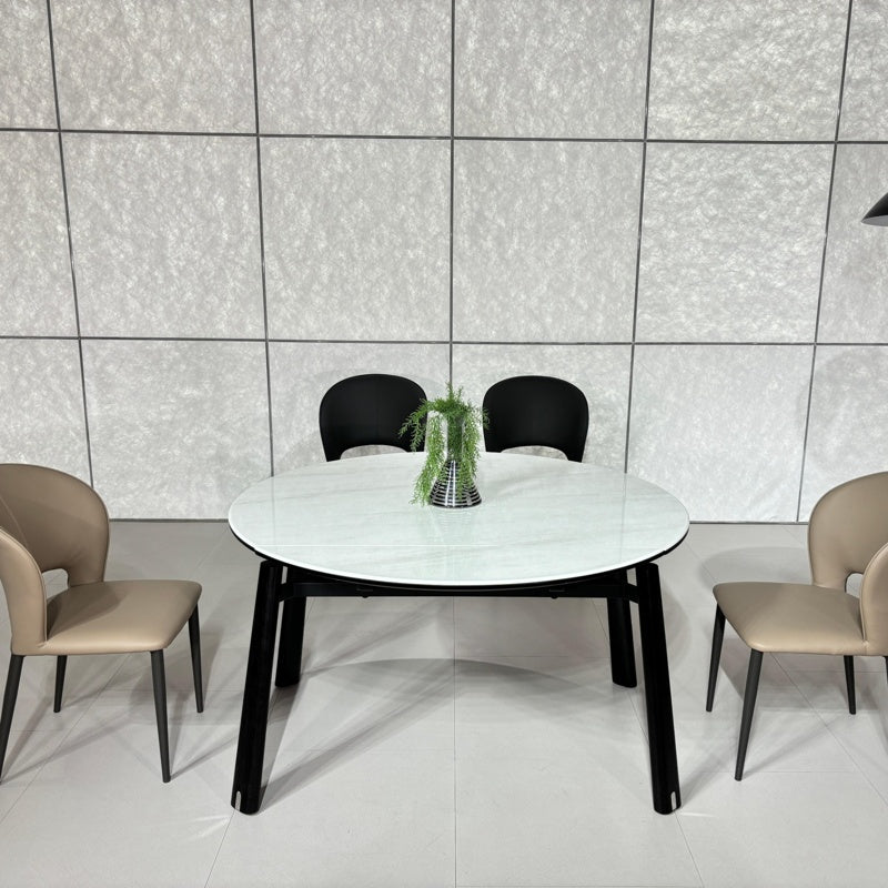 Noir Arc Round Dining Table#H2503