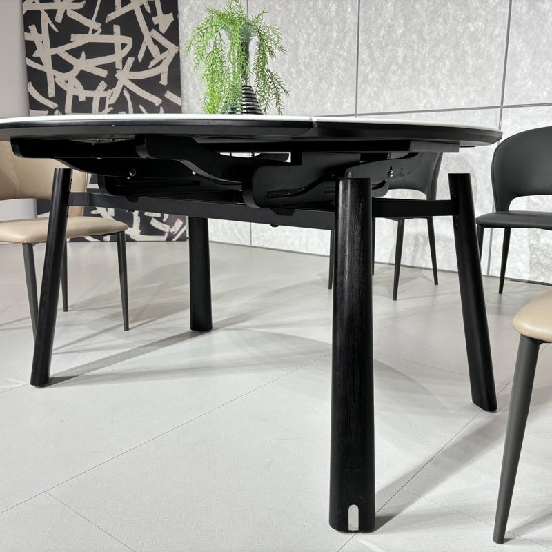 Noir Arc Round Dining Table#H2503