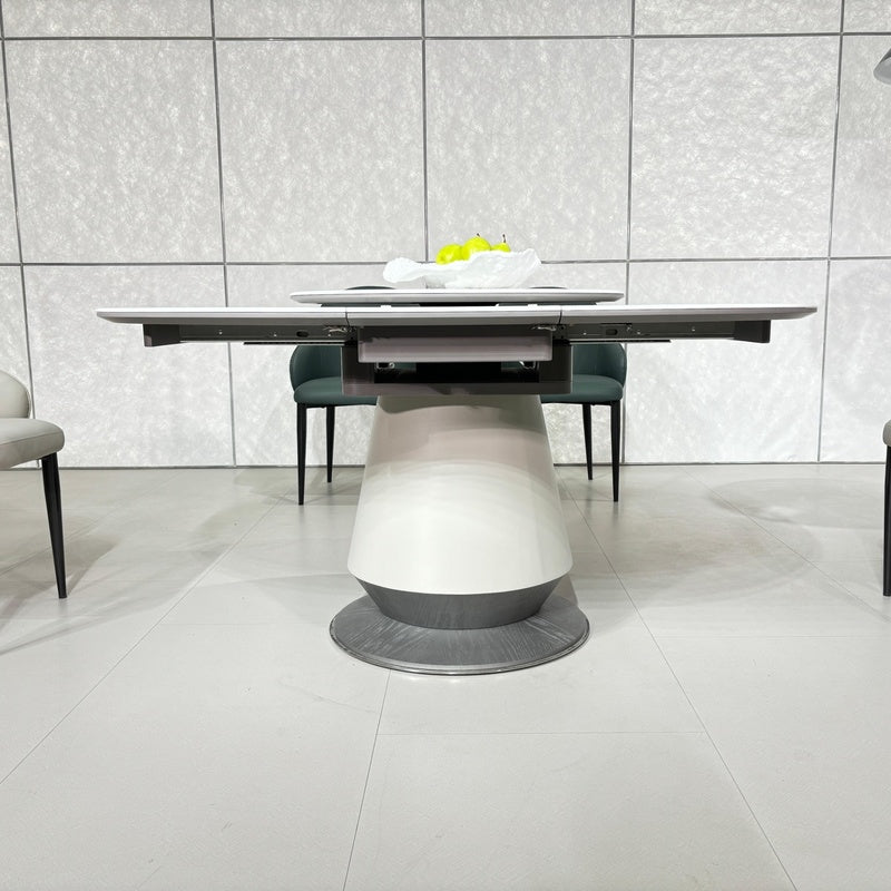 Elysia Round Stone Dining Table with Lazy Susan#H2532
