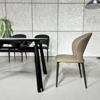 Noir Arc Round Dining Table#H2503